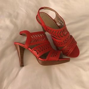 Orange high heel sandals - Adrienne Vittadini